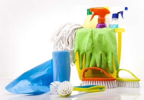 Kitchen deep cleaning focused on appliances and surfaces