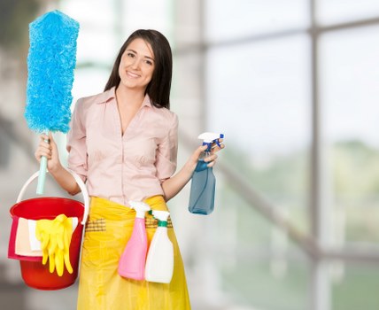 Bedroom cleaning during a rental property move out