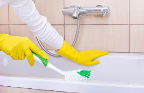Final property cleaning with polished floors and tidy rooms